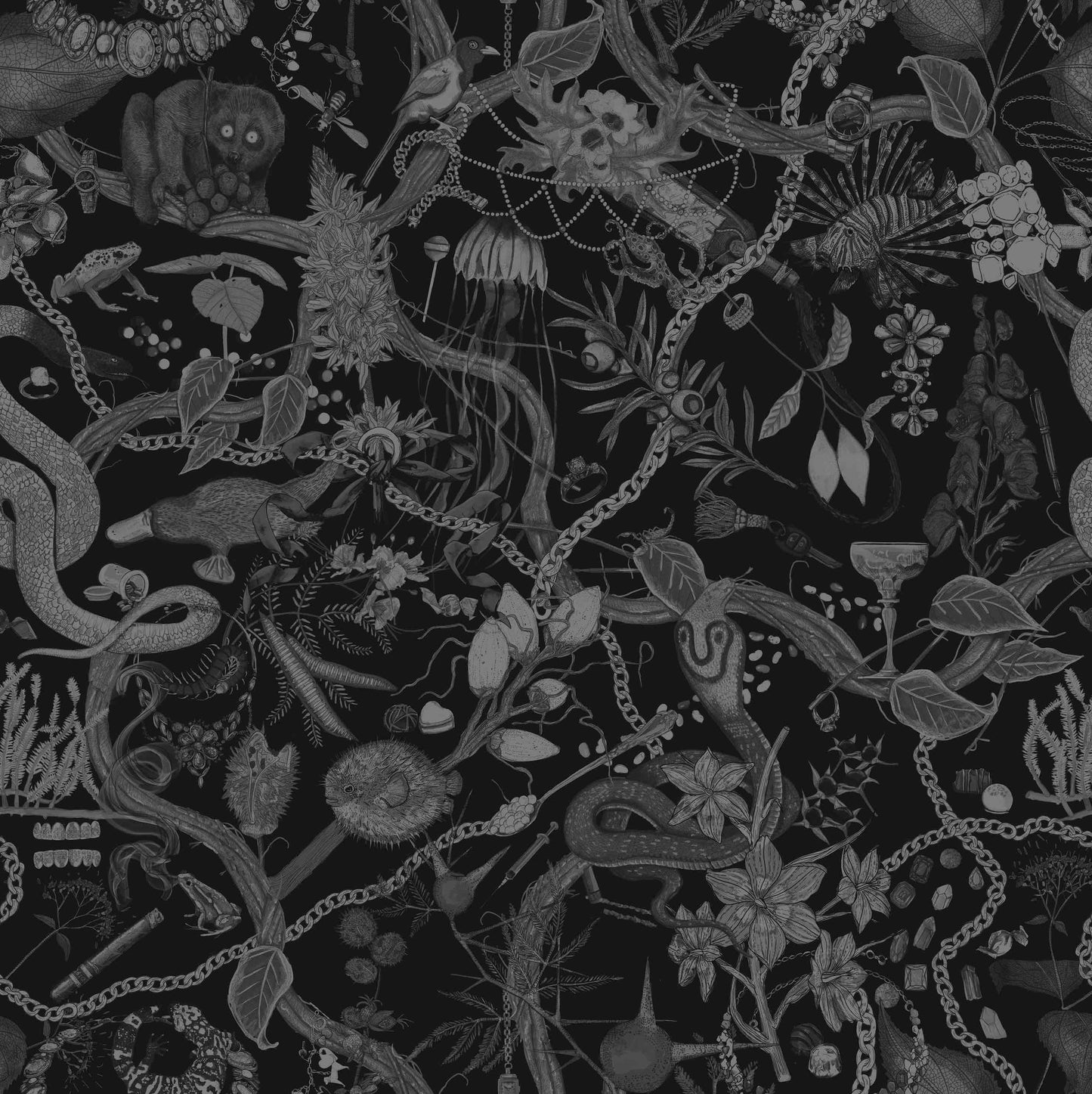 Glamour Life Wallpaper by XAWD is wild pattern that highlights glamorous and deadly indulgences- which are the same thing!
