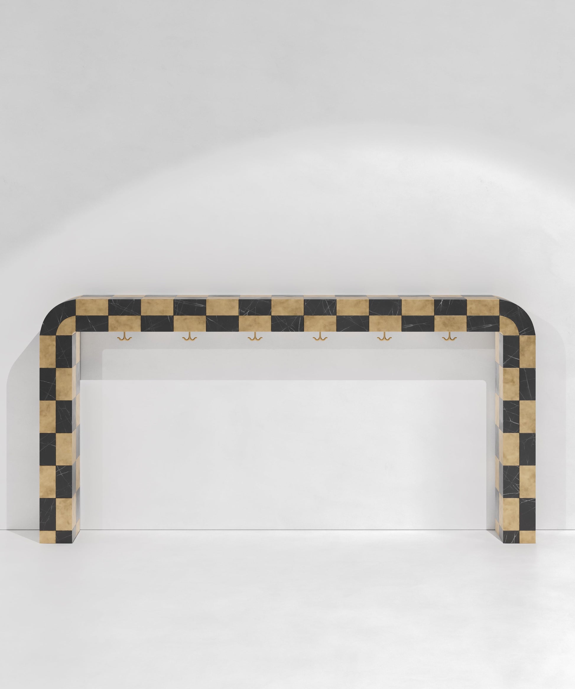 The Chess Table by XAWD is a unique modern console table that will be the centerpiece of any room.