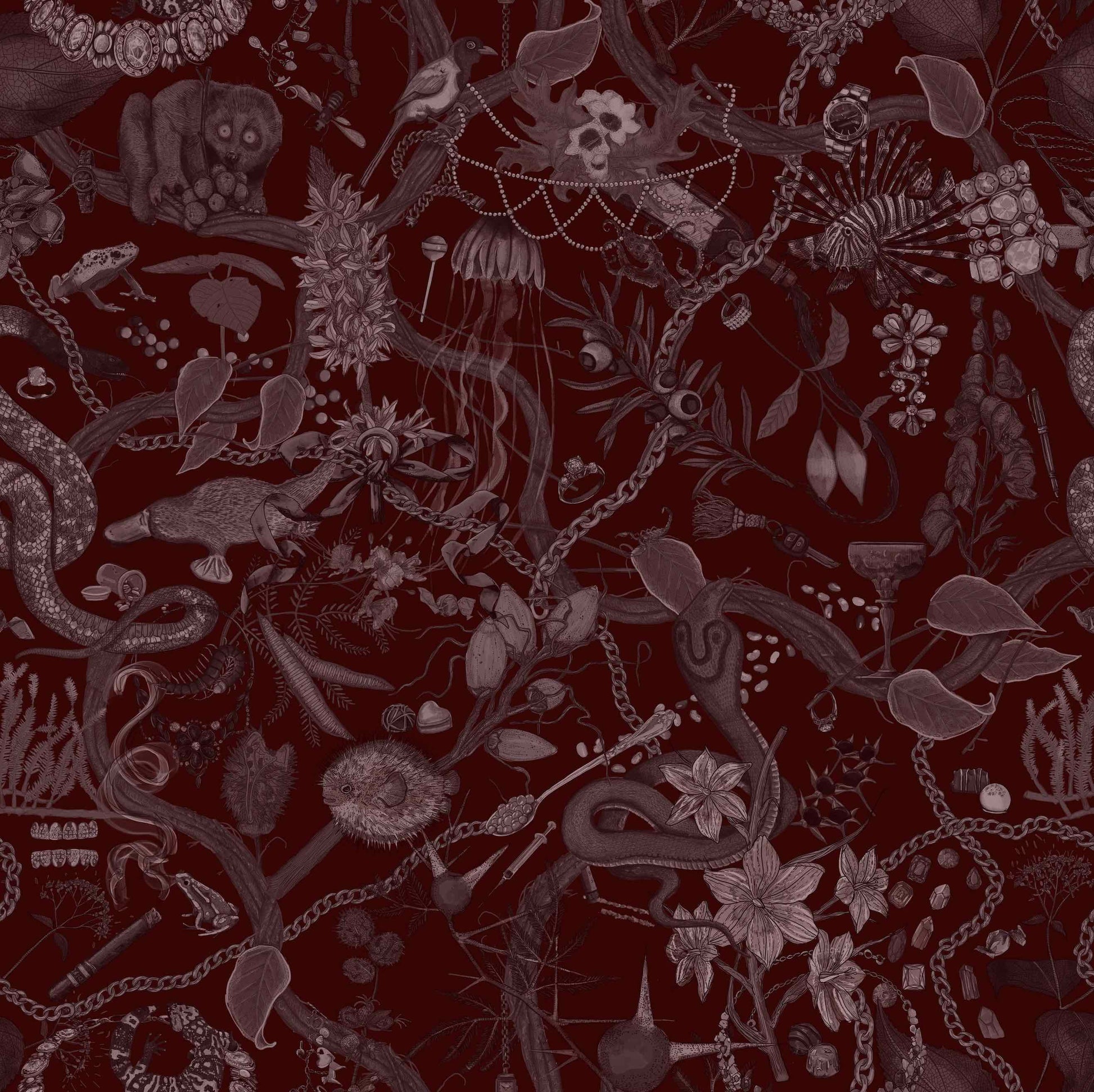 Glamour Life Wallpaper by XAWD is wild pattern that highlights glamorous and deadly indulgences- which are the same thing!