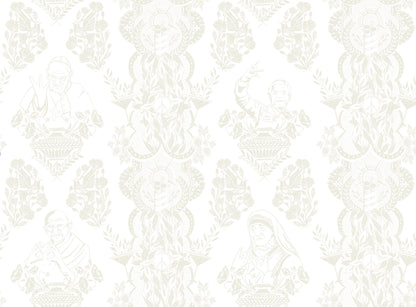 Real Ones Wallpaper by XAWD is a damask pattern that's sure to upset some people. But it's funny and pretty so who cares!