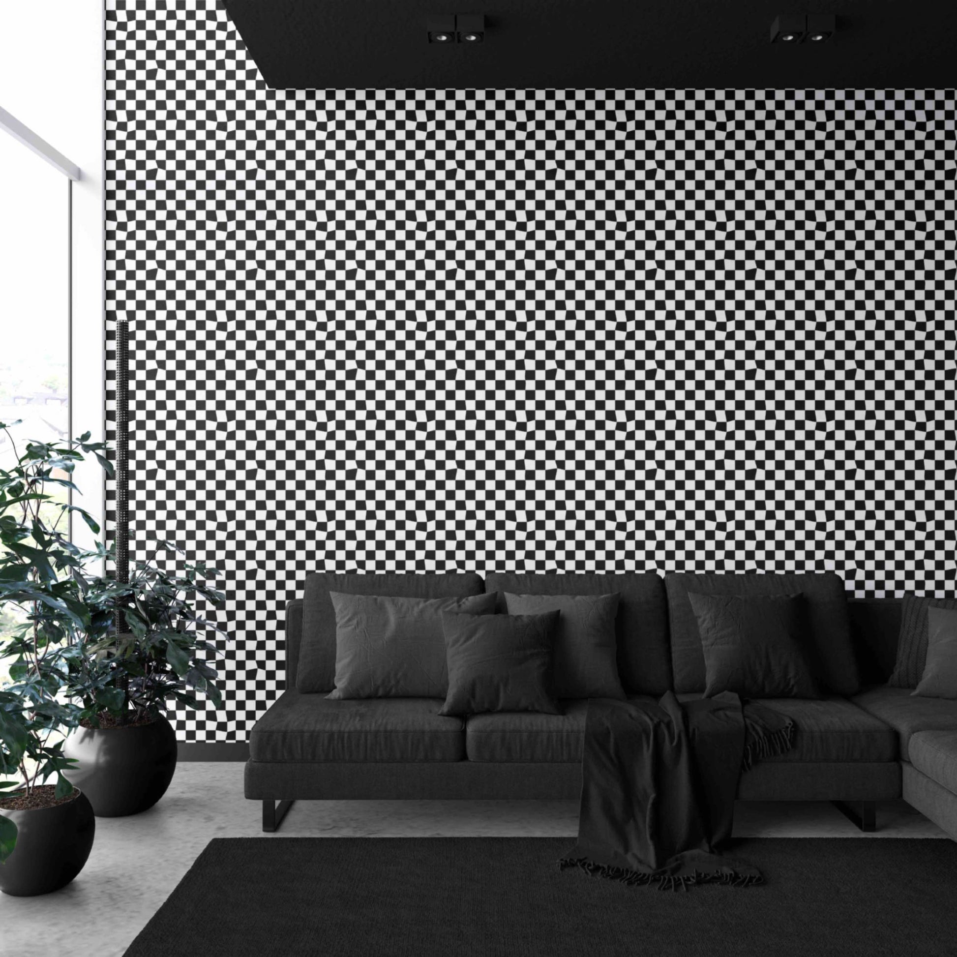 Warped Checkerboard Wallpaper - XAWD