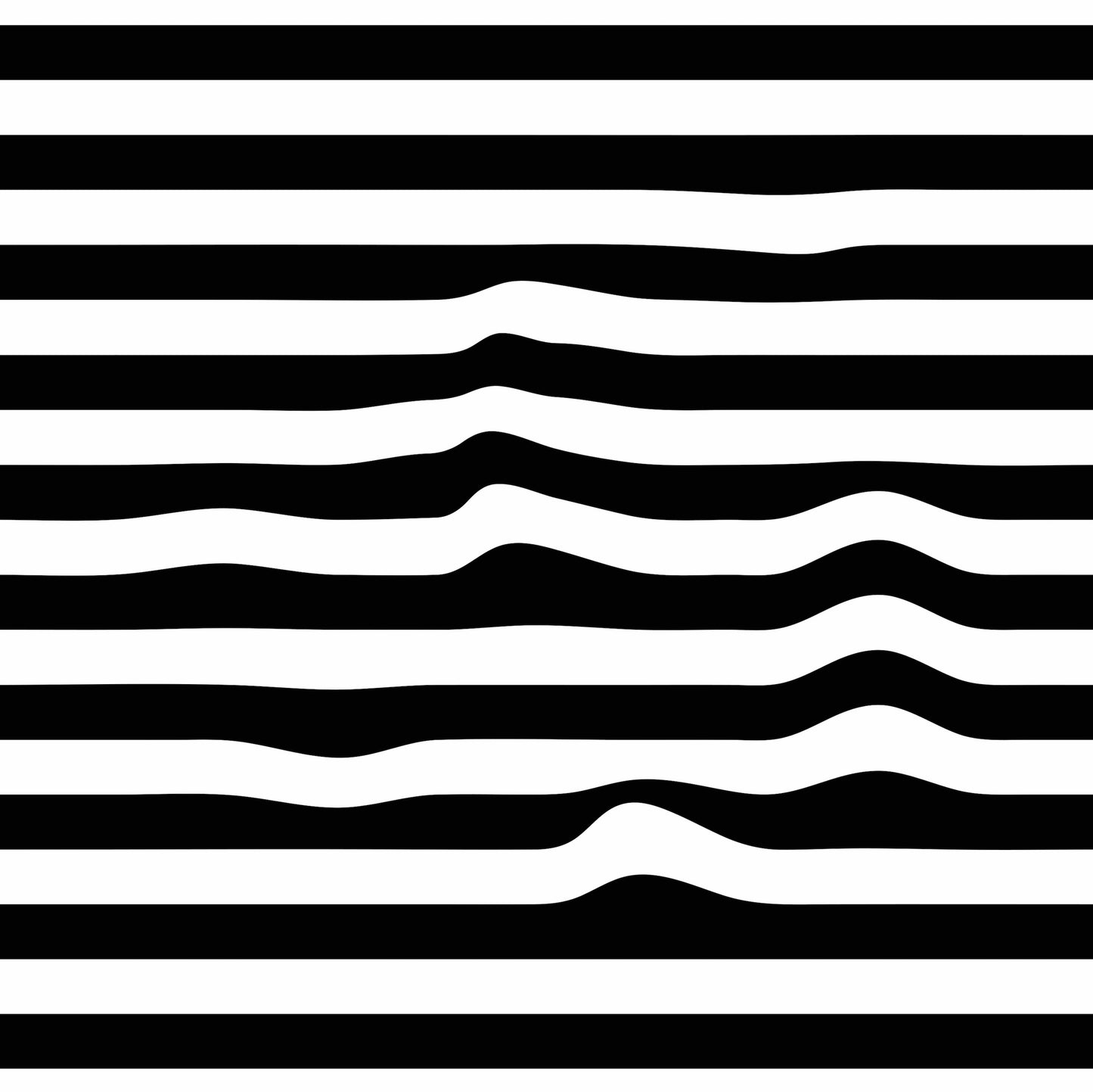 Warped Horizontal Stripes Wallpaper - XAWD