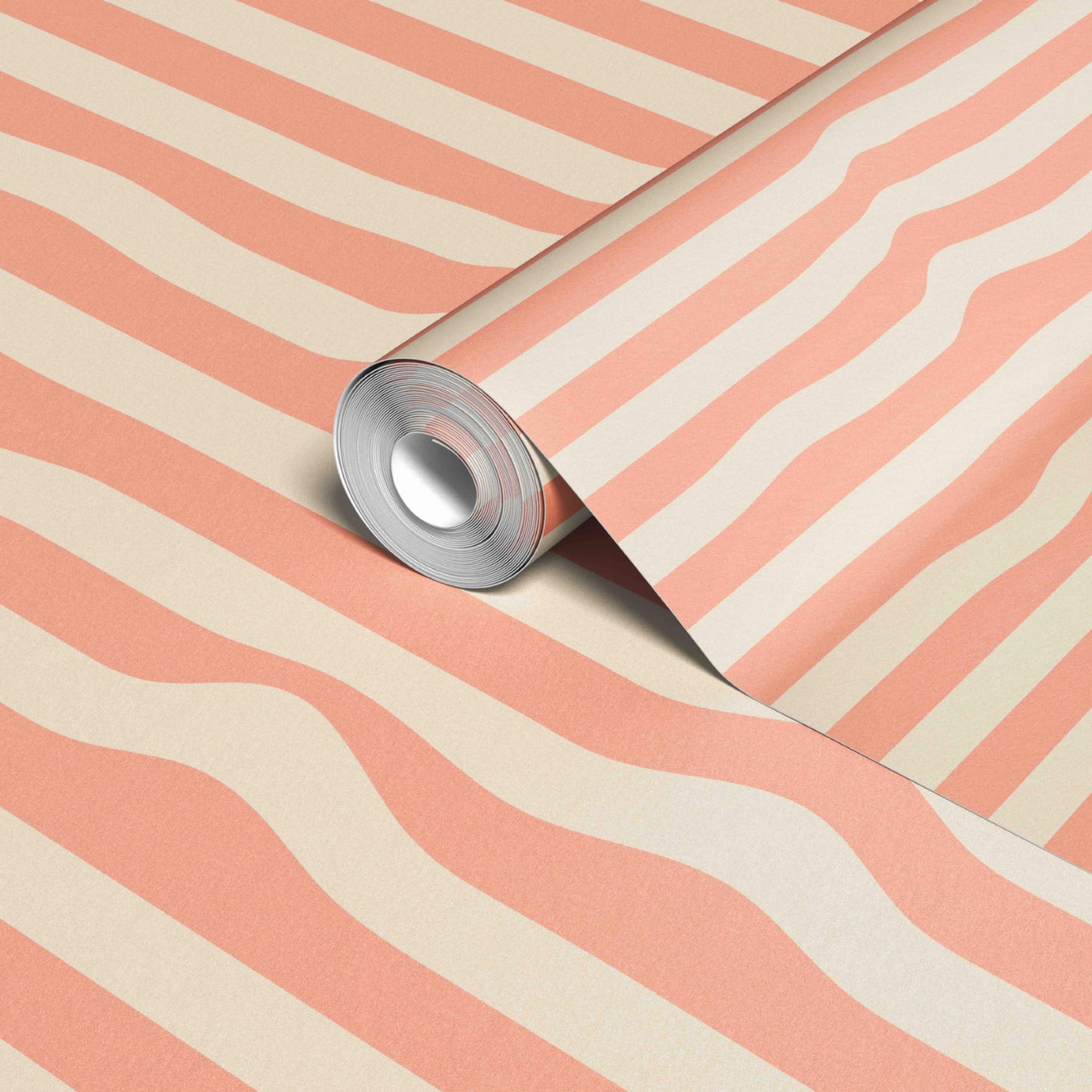 Warped Horizontal Stripes Wallpaper - XAWD