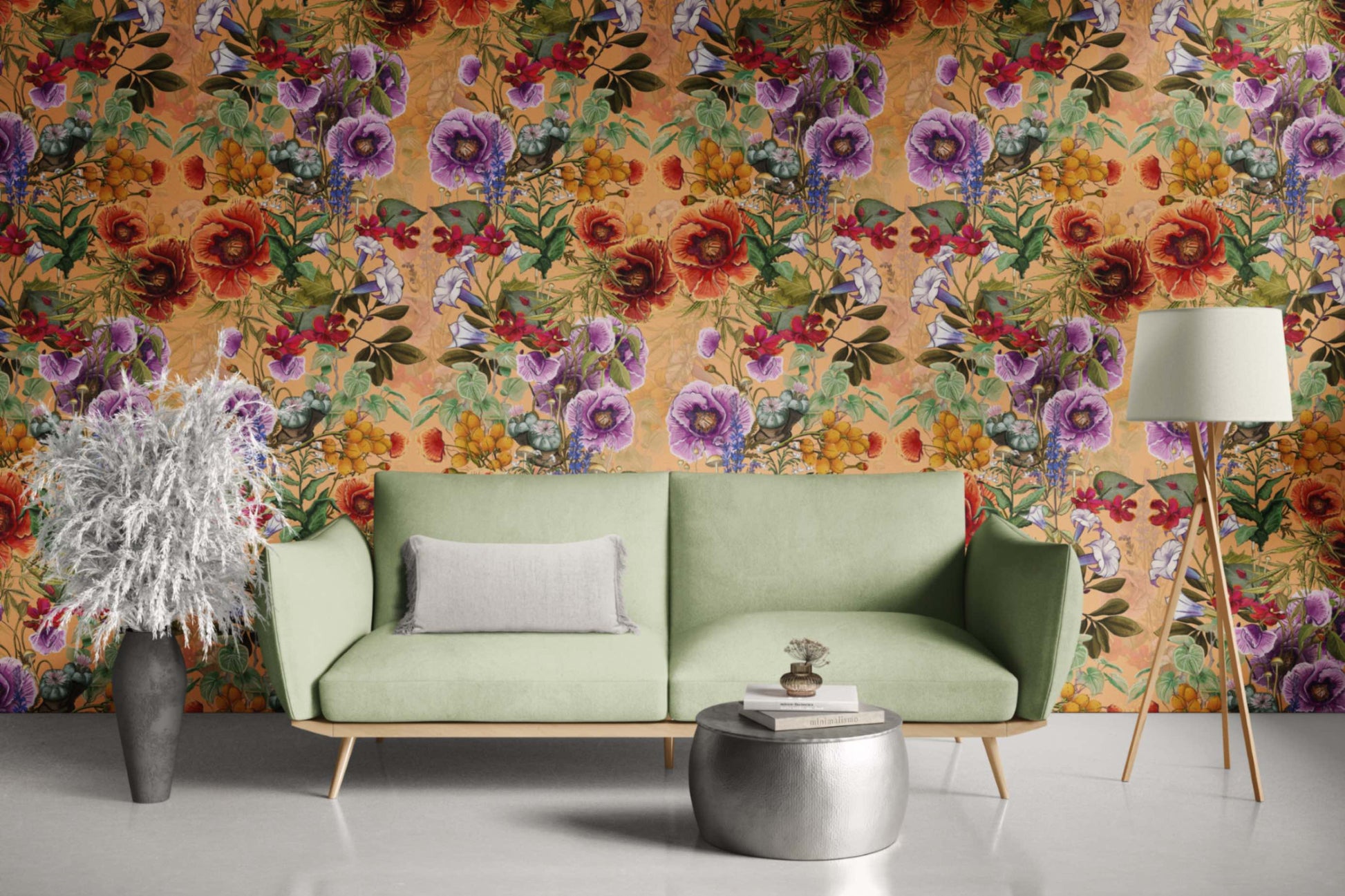 The War On Plants Wallpaper by XAWD is a beautiful floral pattern that only includes plants that might be illegal to grow