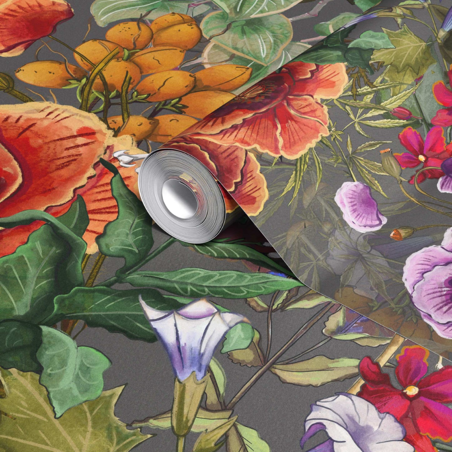 The War On Plants Wallpaper by XAWD is a beautiful floral pattern that only includes plants that might be illegal to grow