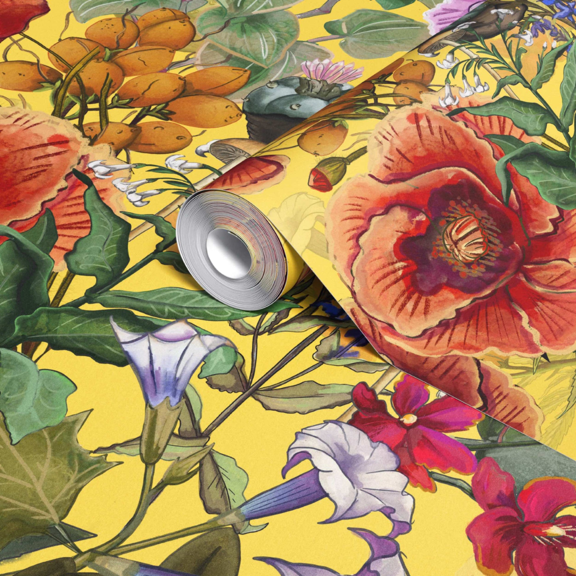 The War On Plants Wallpaper by XAWD is a beautiful floral pattern that only includes plants that might be illegal to grow