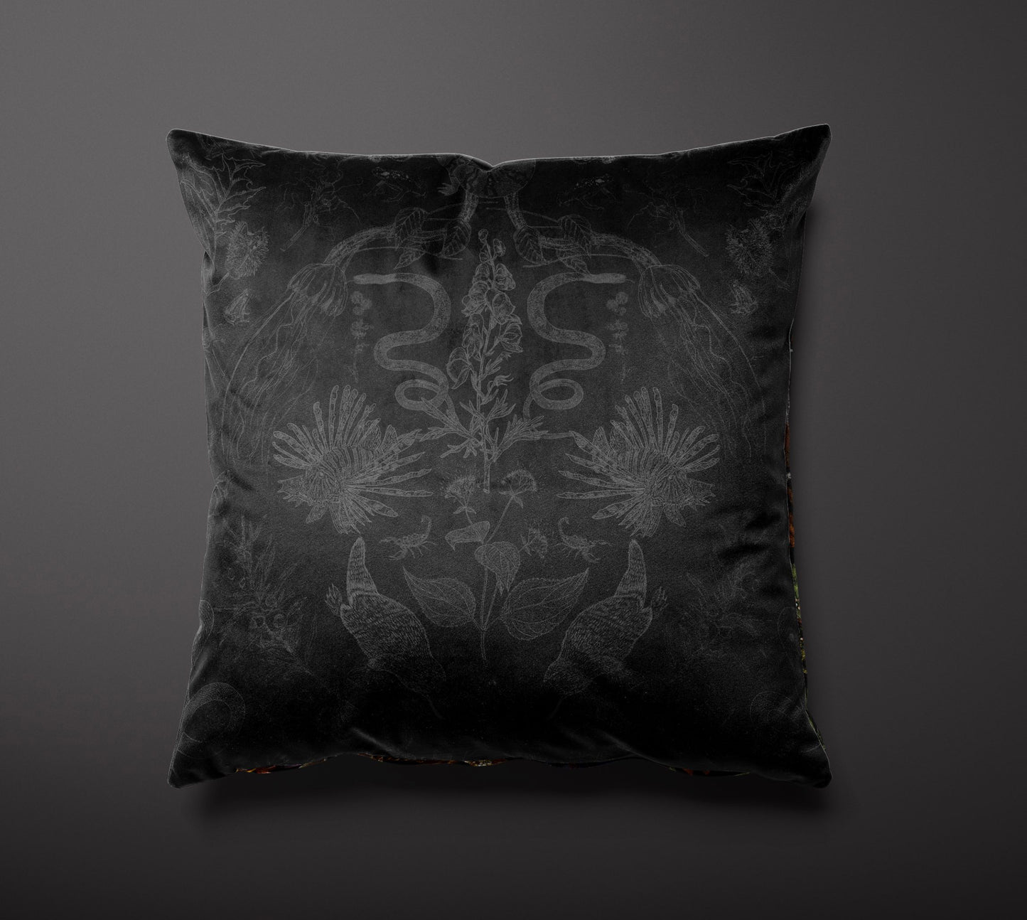 XAWD Original Velvet Pillow Fights Pillow - Glamour Life Black Multi VS Critters Black Black