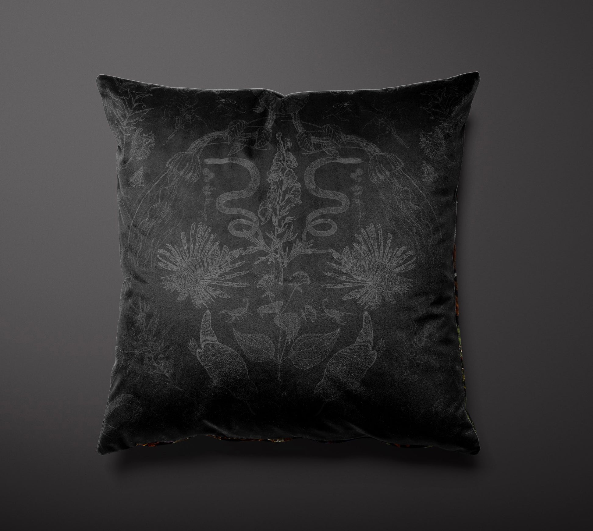 XAWD Original Velvet Pillow Fights Pillow - Glamour Life Black Multi VS Critters Black Black